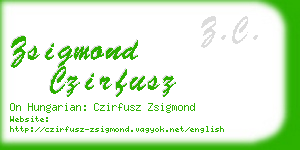 zsigmond czirfusz business card
